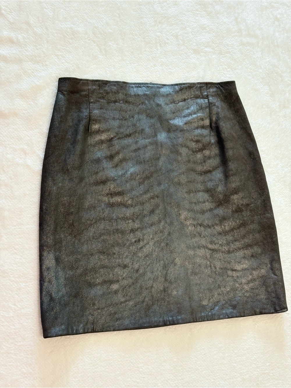Black Faux-Leather Pencil Skirt